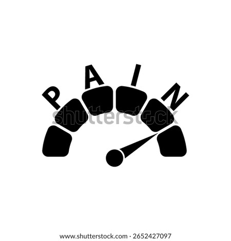  Pain scale icon sign isolated on white background
