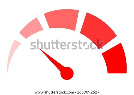 Pain scale icon vector isolated. Illustration of pain rating from mild to severe. Red flat symbol of pain.