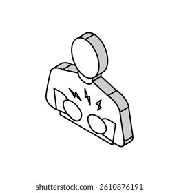 pain stomach isometric icon vector. pain stomach sign. isolated symbol illustration