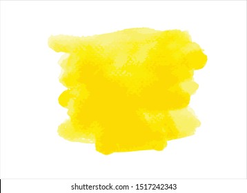 pain stroke yellow watercolor background vector