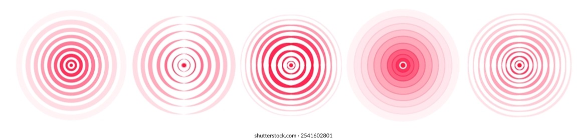 Pain symbol set red color