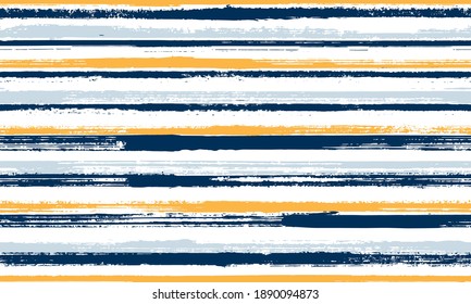 Pain thin grunge stripes vector seamless pattern. Classic bedding textile print design. Grainy texture grunge stripes, lines on white background. Seamless ornament.