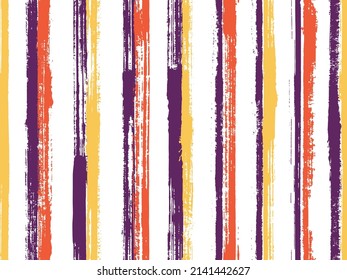 Pain thin straight lines vector seamless pattern. Handmade tartan plaid print design. Scratchy geometric straight lines, stripes banner background. Repeatable backdrop.