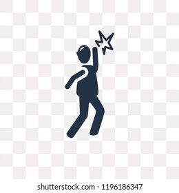 Pain vector icon isolated on transparent background, Pain transparency concept can be used web and mobile
