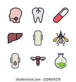 pain vector icon set