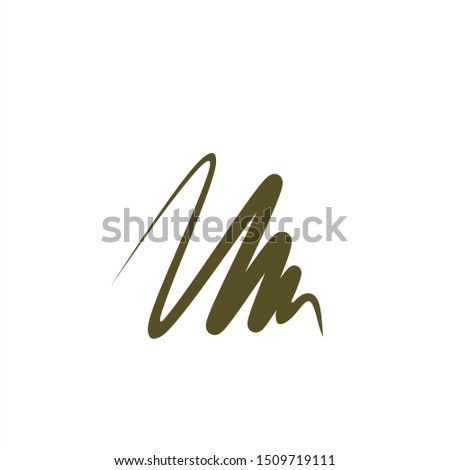 painbrush logo design concept, paint logo, green stroke vector for logo.