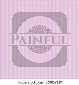 Painful pink emblem. Vintage.
