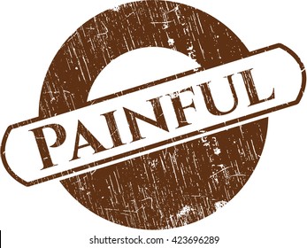 Painful rubber grunge stamp