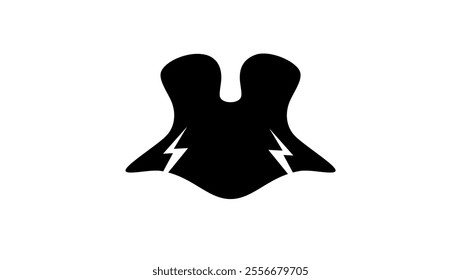 painful sore throat ache, black isolated silhouette