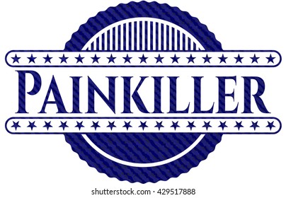 Painkiller-Abzeichen mit Denim-Textur