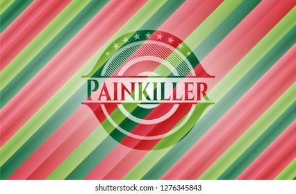 Painkiller christmas colors style emblem.