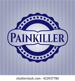 Painkiller-Emblem mit jean-Struktur