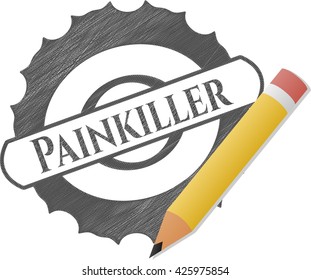 Painkiller emblem with pencil effect