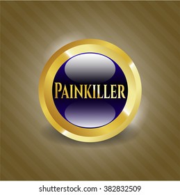 Painkiller goldglänzender Button