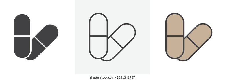Painkiller Icon Pack. Vektorgrafik. EPS10