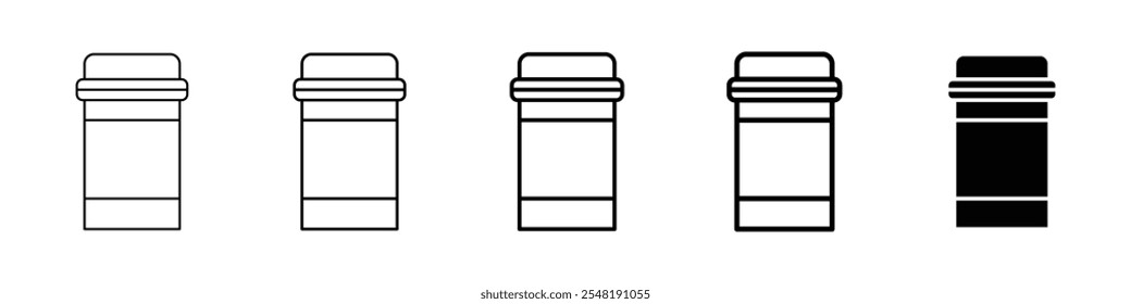 ícone analgésico Conjunto de logotipo de linha fina simples