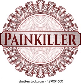 Painkiller in Geldstil-Emblem oder Rosette