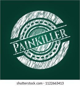 Painkiller on chalkboard