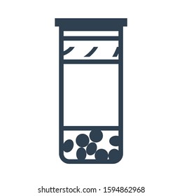 painkiller pills. Health icon, outline style. Medical icon suitable for info graphics, websites and print media. Black and white flat line icon. Thin lines web icon  - Medicine and Health symbol