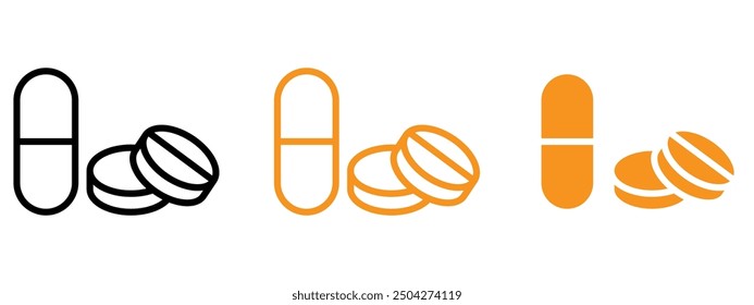 Painkiller pills icon web design in vector