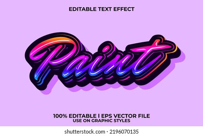 paint 3d text effect with gravity theme. stylish text lettering typography font style