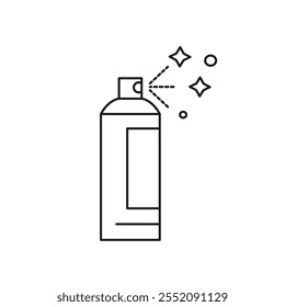 Paint aerosol can icon Simple thin line flat symbol