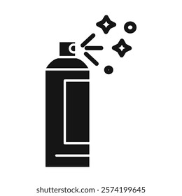 Paint aerosol can icon Simple thin line flat symbol