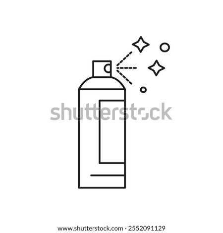 Paint aerosol can icon Simple thin line flat symbol