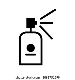 paint aerosol can icon spray paint flat sign on white background. editable stroke vector illustration eps10 simple desain