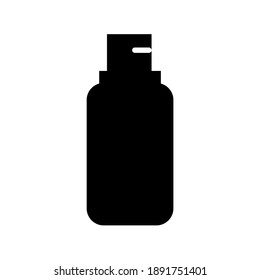 paint aerosol can icon spray paint flat sign on white background. editable stroke vector illustration eps10 simple desain