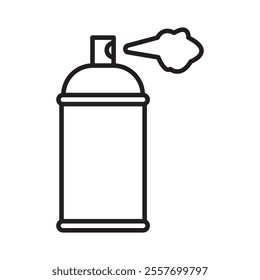 Paint aerosol can icon Thin line art collection