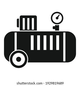 Dibujar un icono del compresor de aire. Ilustración simple del icono vectorial del compresor de aire de pintura para el diseño web aislado en fondo blanco