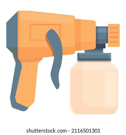 Paint Air Gun Icon Cartoon Vector. Spray Auto. Metal Pistol