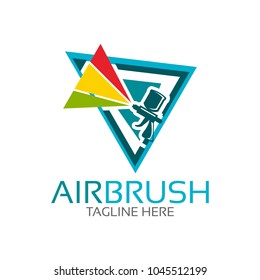 
Paint Airbrush Logo Icon Template Design. Vector Illustration