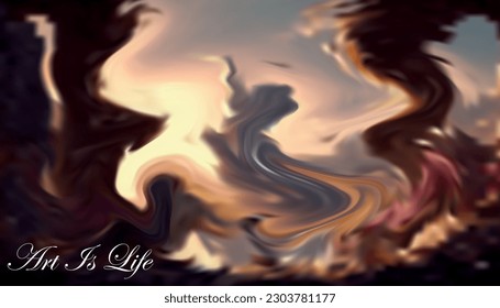 Dibujar ilustración abstracta con diseño de desenfoque degradado. Diseño para las páginas de inicio.