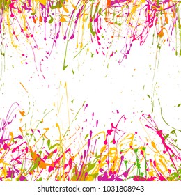 Paint  background with drops and splashes,  bright watercolor stains     