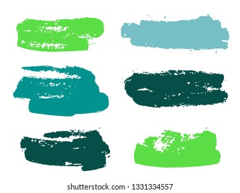 Paint background texture stains collection. Soimple ink brush stroke splashes. Dirty artistic design elements, boxes, frames for text. Watercolor texture paint ink stains isolated on white.