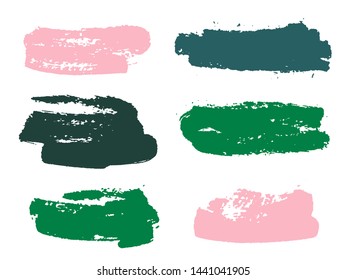 Paint background texture stains collection. Hipster ink brush stroke smears. Dirty artistic elements for labels, tags, stamps design. Watercolor texture paint ink stains isolated on white.
