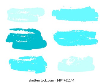Paint background texture stains collection. Minimal ink brush stroke splashes. Grunge elements for labels, tags, stamps design. Watercolor texture paint ink stains isolated on white.