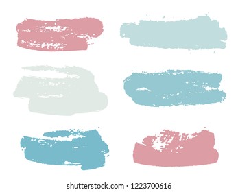 Paint background texture stains vector set. Graffiti ink brush stroke splashes. Dirty artistic design elements, boxes, borders for text. Watercolor texture paint ink stains isolated on white.