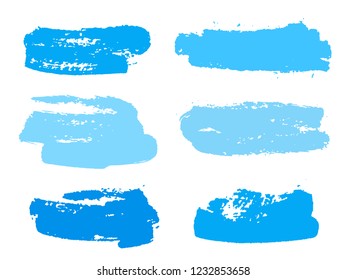 Paint background texture stains vector set. Soimple ink brush stroke splashes. Dirty artistic design elements, boxes, frames for text. Watercolor texture paint ink stains isolated on white.