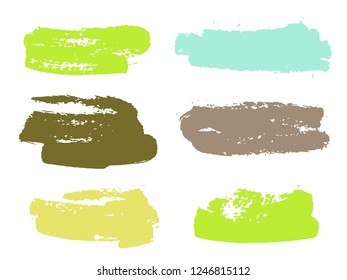 Paint background texture stains vector set. Modern ink brush stroke smears. Dirty artistic elements for labels, tags, stamps design. Watercolor texture paint ink stains isolated on white.