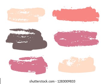 Paint background texture stains vector set. Graffiti ink brush stroke smears. Dirty artistic design elements, boxes, borders for text. Watercolor texture paint ink stains isolated on white.