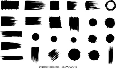 Paint backgrounds and splatters brush strokes