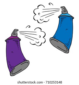 Paint balloon with paint. Spray. Vector illustration.
