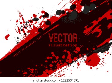 Paint banner. Brush stroke. Vector grunge background with place for your text.