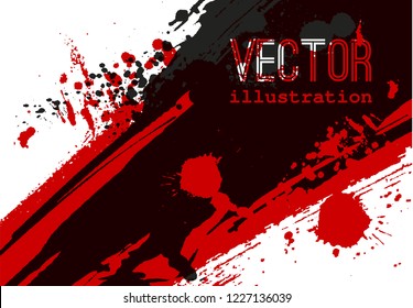 Cartel de pintura. Trazo del pincel. Fondo vectorial con lugar para el texto.
