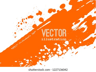 Paint banner. Brush stroke. Vector grunge background with place for your text.