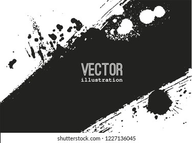 Paint banner. Brush stroke. Vector grunge background with place for your text.