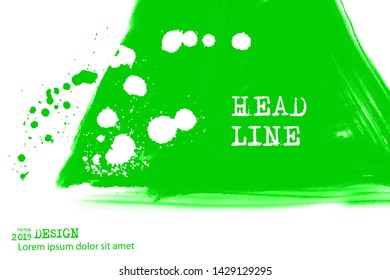 Paint banner. Brush stroke. Vector grunge background with place for your text.